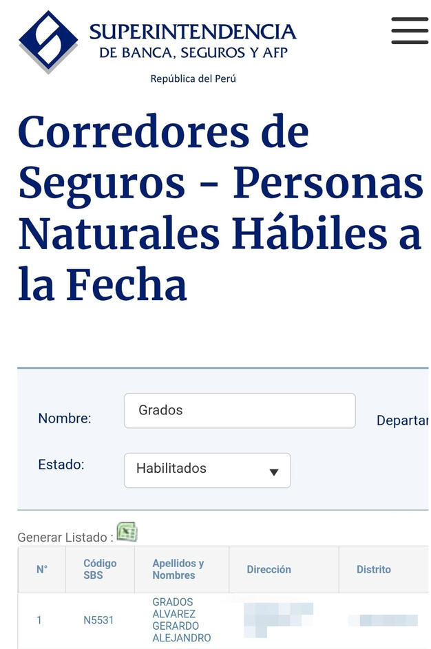 Código Corredor SBS
